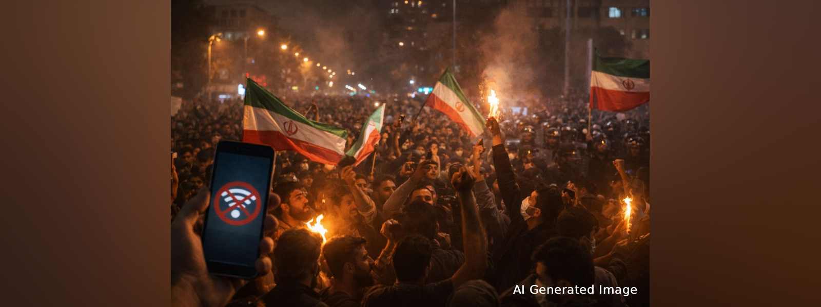 විරෝධතා හමුවේ ඉරානයේ අන්තර්ජාල සේවාව අක්‍රීය වෙයි!